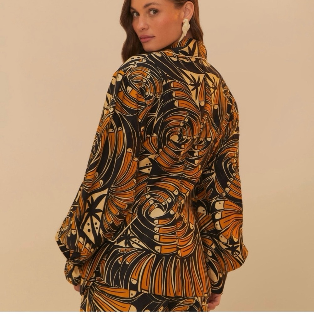 FARM Rio Black Toucan Blazer